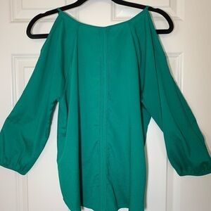 New! The Limited green cold shoulder long sleeve top small